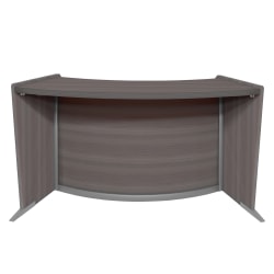 Regency Marque 63"W ADA-Unit Curved Reception Desk Workstation, Gray