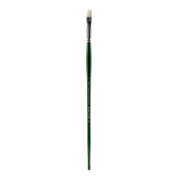 Princeton 6100 Synthetic Bristle Oil And Acrylic Paint Brush, Size 6, Filbert Bristle, Syntheitc, Green