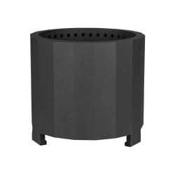 Flash Furniture Titus Commercial Grade Smokeless Outdoor Firepit With Waterproof Cover, 17-3/4"H x 19-1/2"W x 19-1/2"D, Black