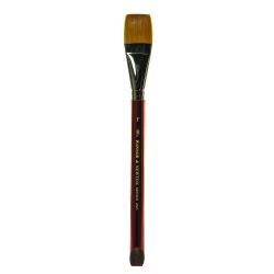 Winsor & Newton Series 295 Paint Brush, 1", Flat Bristle, Nylon, Burdgundy