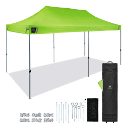 Ergodyne SHAX 6015 Pop-Up Tent, 10' x 20', Lime