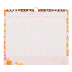 Happy Planner Organized 12-Month Wall Calendar, 14" x 12", Sunshine Florals, July 2026 To June 2027, CWDS12-002, Total Qty 1