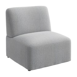 Bush Business Furniture Assemble Modular Armless Lounge Chair, Fog Fabric, Standard Delivery