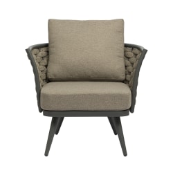 Eurostyle Solna Fabric Lounge Chair, Gray/Taupe