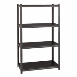 Alera Steel 4-Tier Shelving Unit, 60"H x 36"W x 18"D, Black