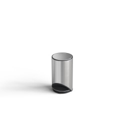 Joseph Joseph Circular Stainless Step Pedal Trash Can, 17-5/8"H x 10-1/4"W x 10-1/2"D, Silver