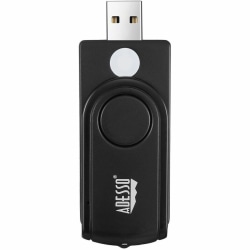 Adesso SCR-200 Smart Card Reader - Contact - USB 2.0 - Black