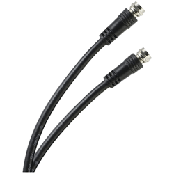 GE Coaxial Cable, 6’, Black, RG6