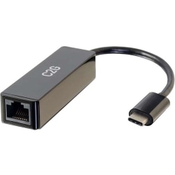 C2G USB C to Ethernet Adapter - Network Adapter with PXE Boot - M/F - Network adapter - USB-C - Gigabit Ethernet x 1 - black