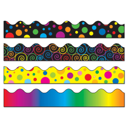 Carson-Dellosa Scalloped Borders, Multicolor, Grades Pre-K - 8, Pack Of 52