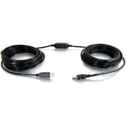 C2G 12m (40ft) USB Cable - USB A to USB B Cable - Active - Center Boost - USB cable - USB (M) to USB Type B (M) - USB 2.0 - 39 ft - active - black