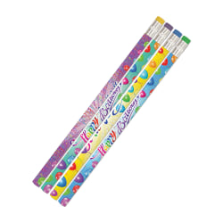 Musgrave Pencil Co. Inc. Motivational Pencils, Happy Birthday Rainbow, 12 Pencils Per Pack, Set Of 12 Packs