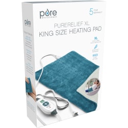 Pure Enrichment PureRelief XL King Size Heating Pad, 23-1/2" x 11-1/2", Turquoise Blue