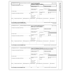 ComplyRight® W-2 Tax Forms, 3-Up (W-Style), Employee’s Copies B, C & 2 Combined, Laser, 8-1/2" x 11", Pack Of 25 Forms