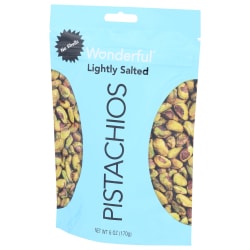 Wonderful Pistachios No Shells Pistachios Pouches, Roasted & Lightly Salted, 6 Oz, Total Qty 10