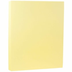 JAM Paper® Letter Matte Paper, Light Yellow, Letter (8.5" x 11"), 100 Sheets Per Pack, 28 Lb