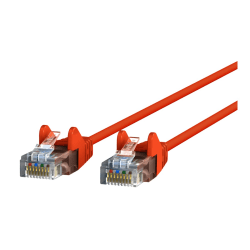 Belkin Slim - Patch cable - RJ-45 (M) to RJ-45 (M) - 2 ft - UTP - CAT 6 - molded, snagless - orange