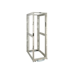 Tripp Lite 42U 4-Post Open Frame Rack White Square Hole Heavy Duty Caster - Rack open frame - 4-post - white - 42U