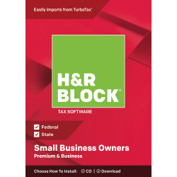 H&R Block® Premium & Business 2018 Tax Software, Disc