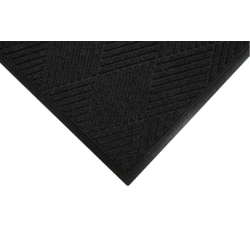 M+A Matting WaterHog Max Diamond Classic Mat, 3' x 10', Black Smoke, Smooth backing