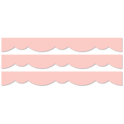 Creative Teaching Press Scallops EZ Borders, Blush, 24 Borders Per Pack, Set Of 3 Packs