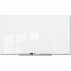 Quartet InvisaMount Magnetic Glass Board - 48" (4 ft) Width x 72" (6 ft) Height - White Glass Surface - Horizontal - Magnetic