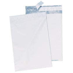Quality Park® Redi-Strip™ Poly Envelopes, 9" x 12", Self-Adhesive, White, Box Of 100