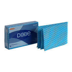 GP Pro Dixie™ R500 Disposable Food Service Towels, White/Blue, 55 Sheets Per Pack, Case Of 6 Packs