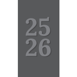 2025 Willow Creek Press 2-Year Monthly Checkbook/Calendar, 3-1/2" x 6-1/2", Charcoal Gray, January 2025 To December 2026, 46920
