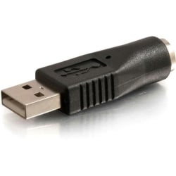 C2G USB to PS2 Adapter - Keyboard / mouse adapter - USB (M) to PS/2 (F) - black