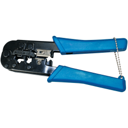 Vericom Modular Plug Crimping Tool, 1-1/2" x 4", Black/Blue