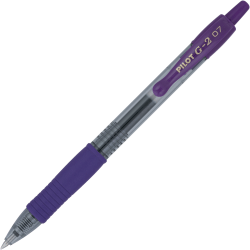 Pilot G2 Gel Pen, Fine Point, 0.7 mm, Clear Barrel, Grape Ink