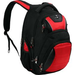 SwissDigital Circuit Antibacterial Business Backpack With 16.1" Laptop Pocket, Black