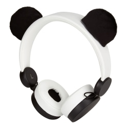 Ativa™ Kids Lightweight Over-The-Ear Headphones With Magnetic Animal Ears, Panda, KD-28