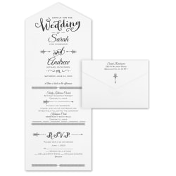 Custom Premium Wedding & Event Invitations, 6" x 15-3/8", Love's Arrow, Box Of 25 Cards