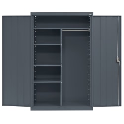 Sandusky Elite Series 46"W Heavy-Duty Assembled Combination Storage Cabinet, Charcoal