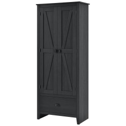 Ameriwood™ Home Farmington 30" Wide Storage Cabinet, 4 Shelves/1 Drawer, Black Oak