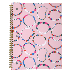 Top Flight Fashion 1-Subject Notebook, 8" x 10", 70 Sheets, Friendship Bracelets