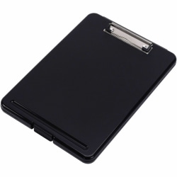 Business Source Storage Clipboard - 8 1/2" x 11" Sheet Size - Plastic - Black - 1 Each