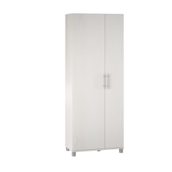 Ameriwood Home Camberly Tall Asymmetrical Cabinet, 74-5/16"H x 28-5/8"W x 15-7/16"D, Ivory