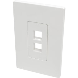 Tripp Lite by Eaton Single-Gang 2-Port Wall Plate Keystone Cat5/6 USB HDMI Dport RCA - 2 x Total Number of Socket(s) - 1-gang - White - Polycarbonate