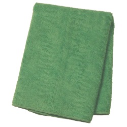 Wilen Standard Duty Microfiber Cloths, 16", Green, Pack Of 12