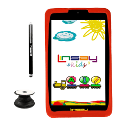 Linsay F7 Tablet, 7" Screen, 2GB Memory, 64GB Storage, Android 13, Kids Red