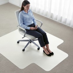 Floortex® Computex® Anti-Static Vinyl Lipped Chair Mat for Carpets up to 3/8", 36" x 48", Translucent