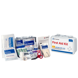 First Aid Only 10-Person Metal First Aid Kit, 5"H x 8"W x 2-7/18"D, Kit Of 76 Pieces
