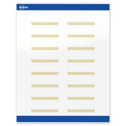 Avery® Printable Labels With Sure Feed® Technology, S00-EWS, Rectangle, 1" x 2-5/8", Glossy White With Preprinted Gold Lace Trim Pattern, Pack Of 160