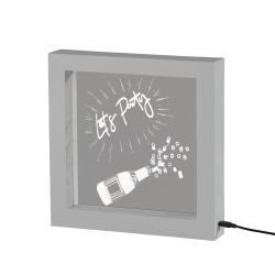 Adesso® Simplee Let's Party LED Video Light Box, 9"H, Silver