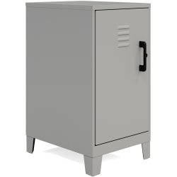 LYS SOHO Locker - 2 Shelve(s) - for Office, Home, Classroom, Playroom, Basement, Garage, Cloth, Sport Equipments, Toy, Game - Overall Size 27.5" x 14.3" x 18" - Silver - Steel