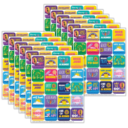 Eureka Theme Stickers, Crayola Colors Of Kindness, 120 Stickers Per Pack, Bundle Of 12 Packs