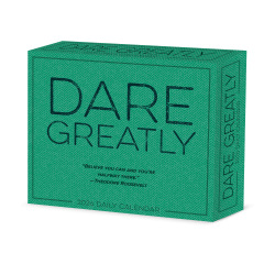 2026 Willow Creek Press Page-A-Day Daily Desk Calendar, 6-1/4" x 5-1/2", Dare Greatly, January To December, 54123